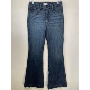 Good American Good Legs Dark Wash High Rise Flare Jeans Size 6/28